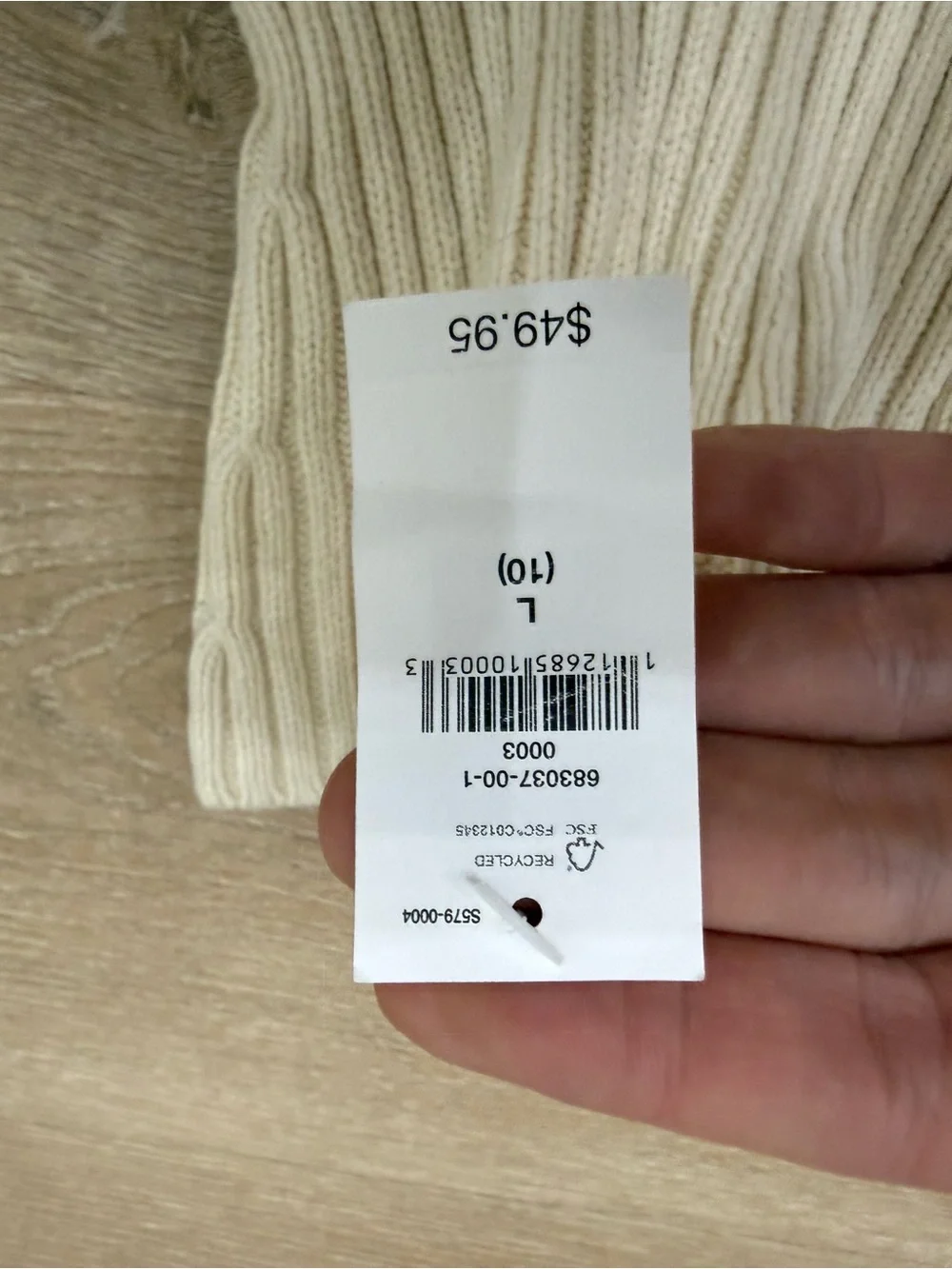 NWT GAP Kids Cable Knit Turtleneck Poncho Sweater Ivory Size L 10 140 cm Wool